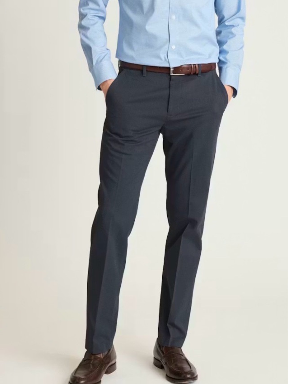 Bonobos Weekday Warrior dress pants Steel Blue Yarn Dye slim size 30x30